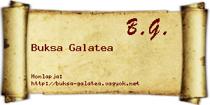 Buksa Galatea névjegykártya