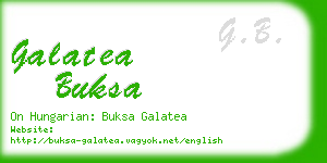 galatea buksa business card